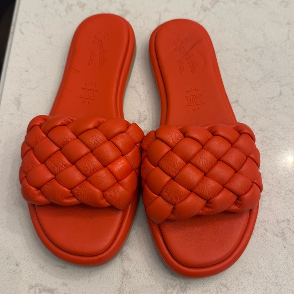 Seychelles Orange Braided Sandals 6 Bellisima - Picture 2 of 4